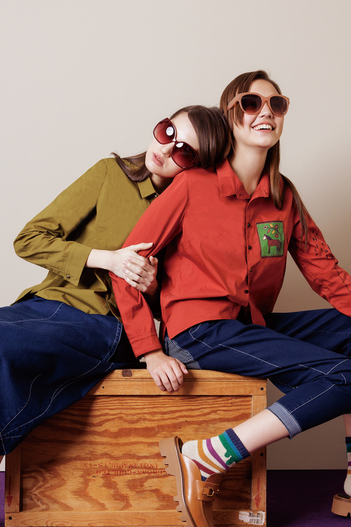 森林秋韻印花襯衫