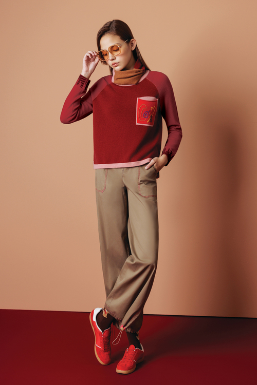 親膚保暖羊絨針織上衣