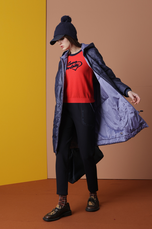 高密度彈性內刷毛9分褲