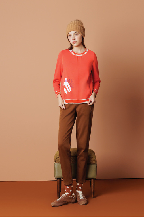 稚趣印花輕刷毛衛衣