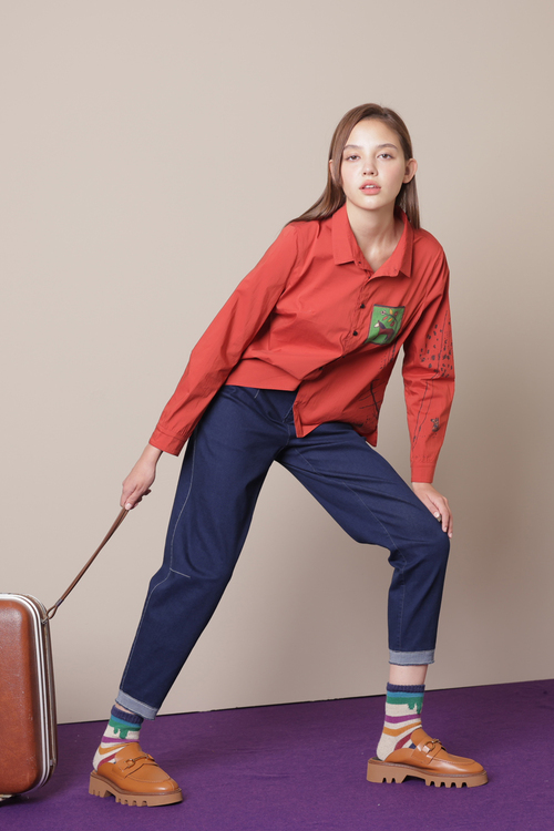 親膚合腿彈性牛仔褲