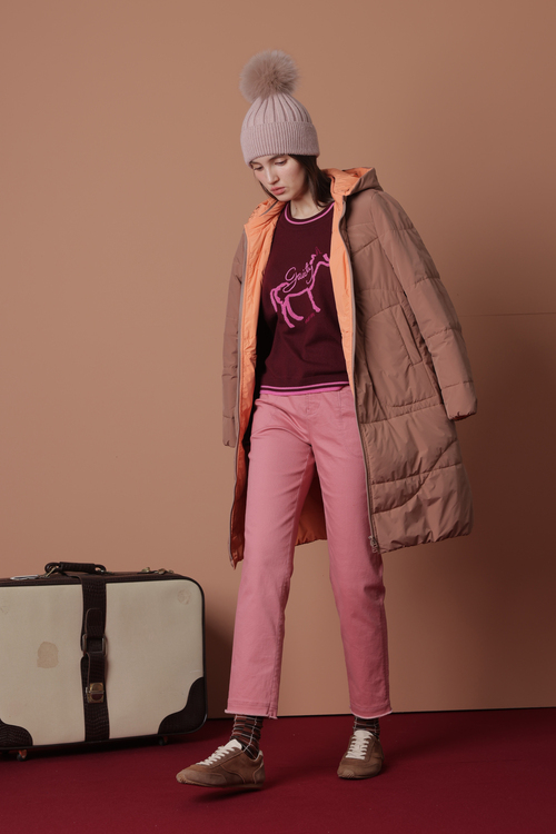 利落剪裁彈性合腿9分褲