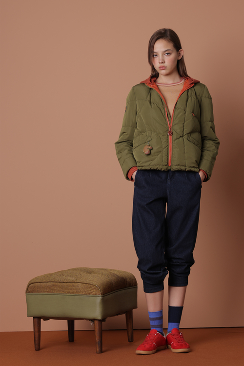 野徑暖陽帶帽羽絨外套