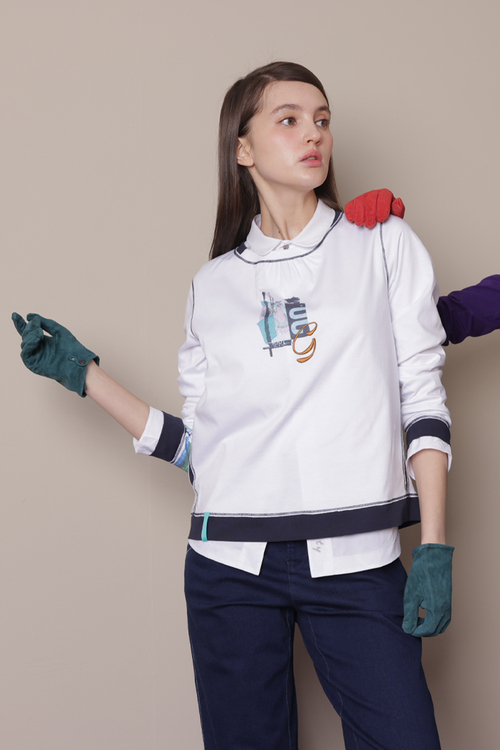 藍調日和印花T恤